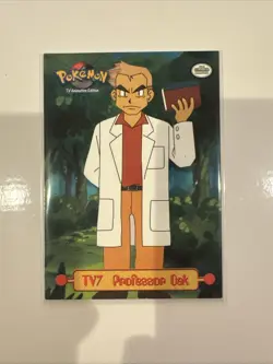 Professor Oak TV7 Topps Pokemon Card LP - Image 1