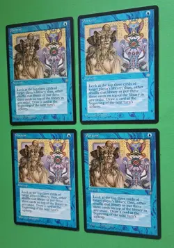 Magic the Gathering MTG Ice Age PORTENT X 4 LP/EX C 1995! - Image 2