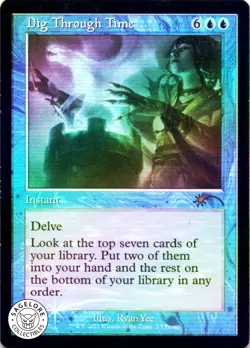 MTG Dig Through Time (Retro Frame) (2) | NM Foil | WPN Promo {Promo} - Image 1