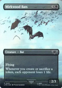 MTG Mirkwood Bats (Borderless) (421) | NM Foil | Lord of the Rings {LTR} - Image 2
