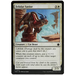 x1 Felidar Savior FDN MTG M/NM White Common Creature Cat Beast Foundations TCG - Image 1