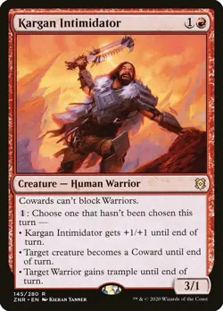 🧙Kargan Intimidator R 145/280 ZNR Zendikar Rising MTG - Image 1
