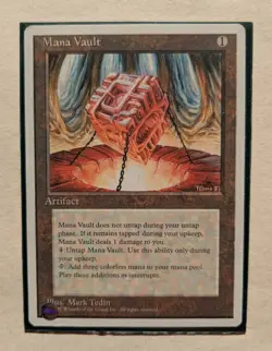 Mana Vault 4th Edition 1995 Rare Artifact Magic The Gathering Mtg LP VF/NM - Image 1