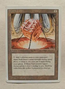 Mana Vault Revised 1994 Rare Artifact Magic The Gathering Mtg LP VF/NM - Image 2