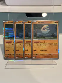 Lunatone 074/132 - Pokemon TCG Mega Evolution - 4x Holo Playset - Image 1