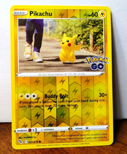 POKEMON PIKACHU 027/078 REVERSE HOLO POKEMON GO NM NEAR MINT - Image 1