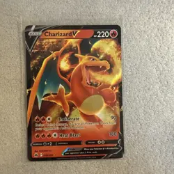 Pokemon TCG Charizard V 018/159 2023 Crown Zenith Ultra Rare Card NM - Image 1