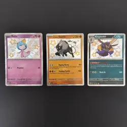 Pokemon Paldean Fates Baby Shiny Bundle Ralts Tauros Kingambit x3 Near Mint - Image 1