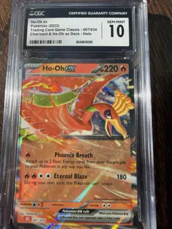 Ho-Oh ex Pokemon 2023 TCG Classic 007/034 Charizard & Ho-Oh ex Deck - Holo CGC10 - Image 1