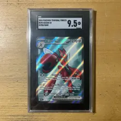 2024 Pokemon Temporal Forces TEF #195 Scizor EX Ultra Rare SGC 9.5 Mint - Image 3