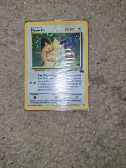 Pokemon 2000 Meowth Black Star Promo 10 NM/Mint+ - Image 1