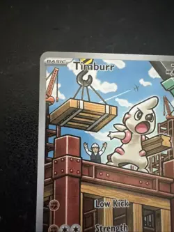 Timburr 125/086 Pokemon TCG Sv: Black Bolt Illustration Rare English NM - Image 2