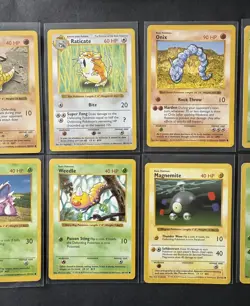 x 8 Pokemon Cards: Shadowless Base Set Cards Non-Holo Bundle Joblot 1999 WOTC - Image 2