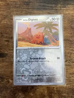 Alolan Diglett 122/191 Reverse Holo Common Scarlet Violet Surging Sparks Pokemon - Image 1