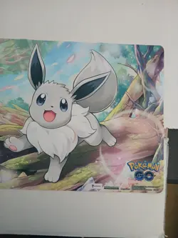 POKEMON GO Radiant EEVEE PLAYMAT 14x24" TCG Mat Rubber Backing Anti Slip - Image 1