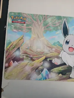 POKEMON GO Radiant EEVEE PLAYMAT 14x24" TCG Mat Rubber Backing Anti Slip - Image 3