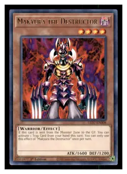 Yugioh Makyura the Destructor LED7-EN008 Rare Legendary Duelists: Rage of Ra LP - Image 1