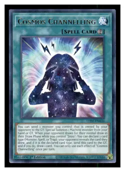 Yugioh Cosmos Channelling LED7-EN036 Rare Legendary Duelists: Rage of Ra LP - Image 1