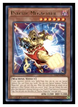 Yugioh Psychic Megacyber LED7-EN033 Rare Legendary Duelists: Rage of Ra LP - Image 1