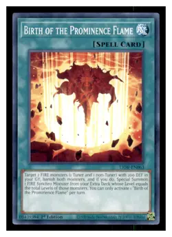 Yugioh Birth of the Prominence Flame LIOV-EN063 Lightning Overdrive LP - Image 1