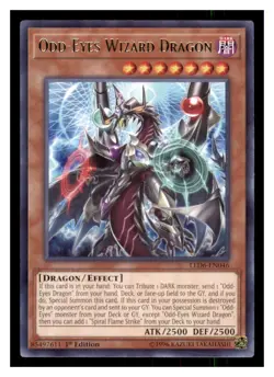 Yugioh Odd-Eyes Wizard Dragon LED6-EN046 Rare Magical Hero LP - Image 1