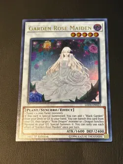 Yugioh Garden Rose Maiden, LED4-EN023, 1st Edition, Ultra Rare, NM/M! - Image 1