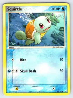 Squirtle 63/100 2006 EX Crystal Guardians Pokemon Card TCG Nintendo Common - VLP - Image 1