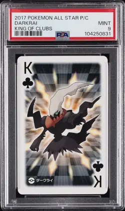 2017 POKEMON AS PLAYING CARDS KING OF CLUBS DARKRAI PSA 9 - Image 1