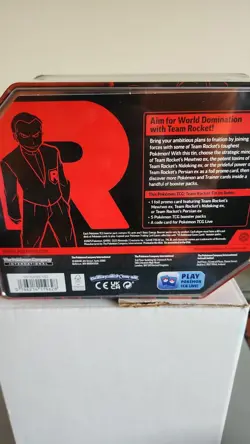 (SEALED)Pokemon Trading Card Game Team Rocket Tin - Image 4
