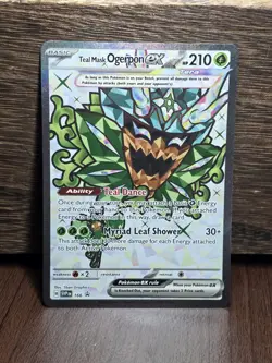 Pokemon Card Teal Mask Ogerpon EX 166 Black Star Promo - Near Mint - Image 1