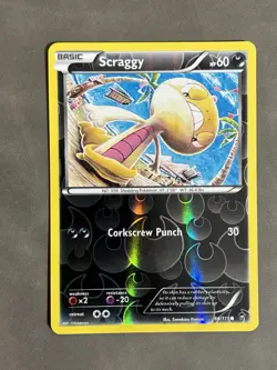 Scraggy 66/111 Furious Fists Common Reverse Holo Pokemon Card NM - Image 1
