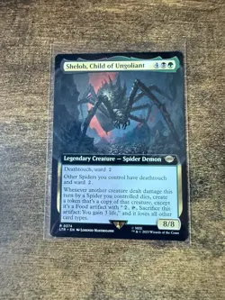 MTG Shelob, Child of Ungoliant EXT ART LOTR: Tales Middle Earth NM 374 - Image 1