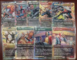SPIDER-MAN Scene Borderless Set of 9 ~mtg GWEN STACY Multiverse Passage MILES - Image 1