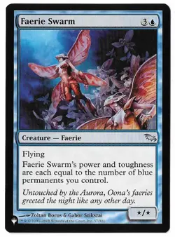 MTG Faerie Swarm The List Mystery Booster 2 (MB2) Uncommon Magic #37 Unplayed - Image 1