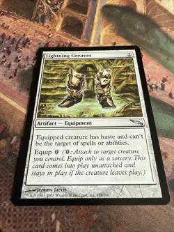 Lightning Greaves NM - Mirrodin Haste+Shroud Boots (Artifact Equipment) - Image 1