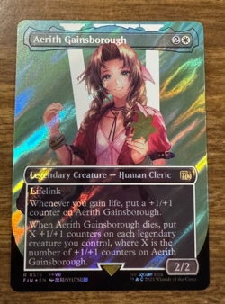 Aerith Gainsborough (Borderless) (Surge Foil) Final Fantasy Foil - Image 1