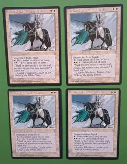 Magic the Gathering MTG Ice Age ORDER OF THE WHITE SHIELD X 4 LP/EX U 1995 Nice - Image 1