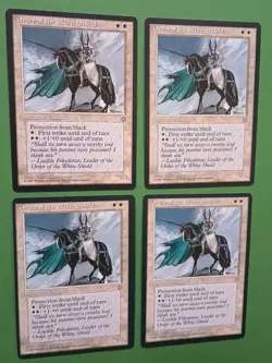 Magic the Gathering MTG Ice Age ORDER OF THE WHITE SHIELD X 4 LP/EX U 1995 Nice - Image 2