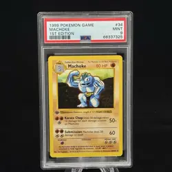 Machoke #34 1st Edition Base Set 1999 Pokemon Game PSA 9 💪🏼 - Image 1