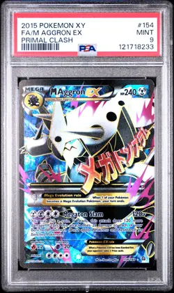 2015 Pokemon Xy Primal Clash M Aggron EX #154 Fa Primal Clash PSA 9 - Image 1