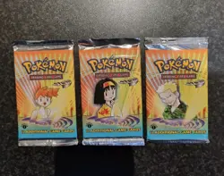 Gym Heroes 1st Edition Booster Packs Factory Sealed Pokemon WOTC New x3 - Image 1