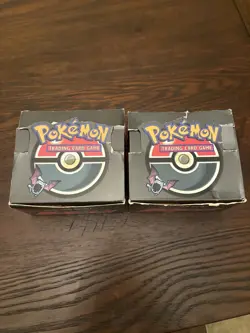 Pokemon Vintage Team Rocket Unlimited (EMPTY) Booster Box (2) damaged - Image 4