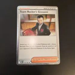 Team Rocket's Giovanni 174/182 Uncommon Cosmos Holo Destined Rivals Pokemon NM - Image 1