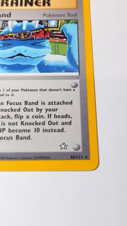 2000 Pokemon Neo Genesis Focus Band Unlimited #86/111 Rare - LP - Image 4