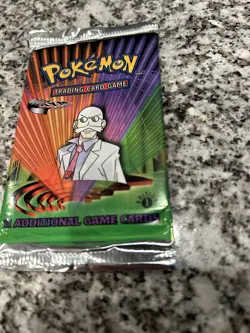 Pokemon Unlimited GYM CHALLENGE Vintage CCG Factory Sealed Booster Pack Blaine - Image 2