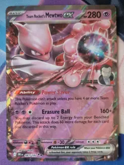 Pokemon TCG Destined Rivals Team Rockets Mewtwo ex 081/182 Double Rare NM-Mint - Image 1