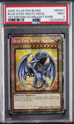 2025 1ST ED-STARLIGHT RARE #EN001 BLUE-EYES WHITE DRAGON PSA 9 - Image 1