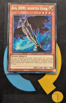 RA04-EN029 Evil HERO Adusted Gold Secret Rare 1st Ed YuGiOh - Image 1