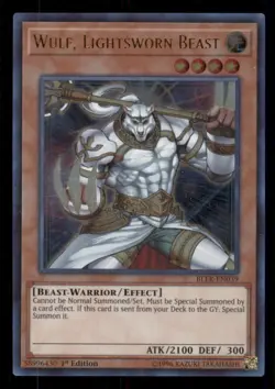 Yugioh Wulf, Lightsworn Beast #BLLR-EN039 Battles of Legend: Light's Revenge LP - Image 1