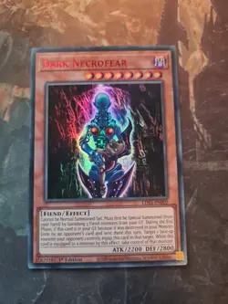 DARK NECROFEAR - RED ULTRA RARE - LDS3-EN002 - 1ST EDITION - NEAR MINT - YUGIOH - Image 1
